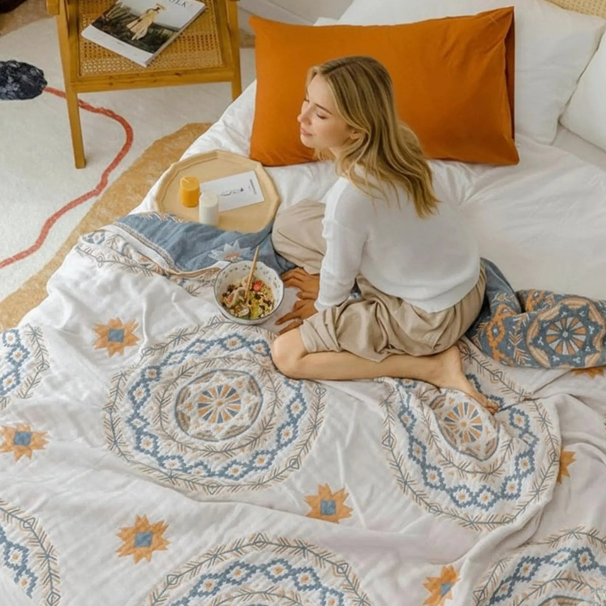 Nordic Boho Bedspread