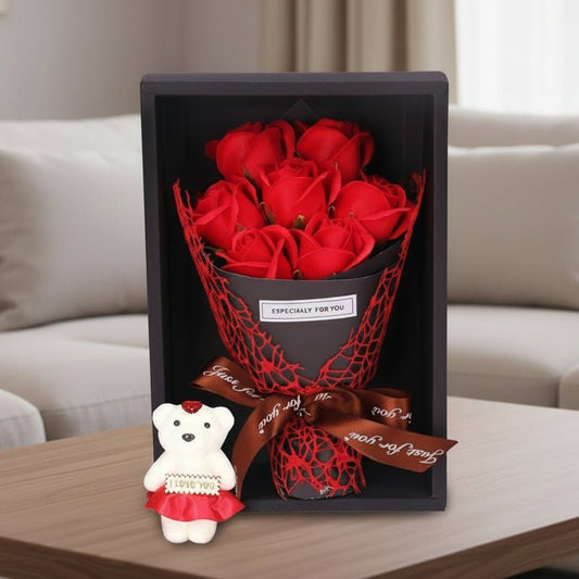 Artificial Rose Bouquet with 7 Heads for Modern Home Décor