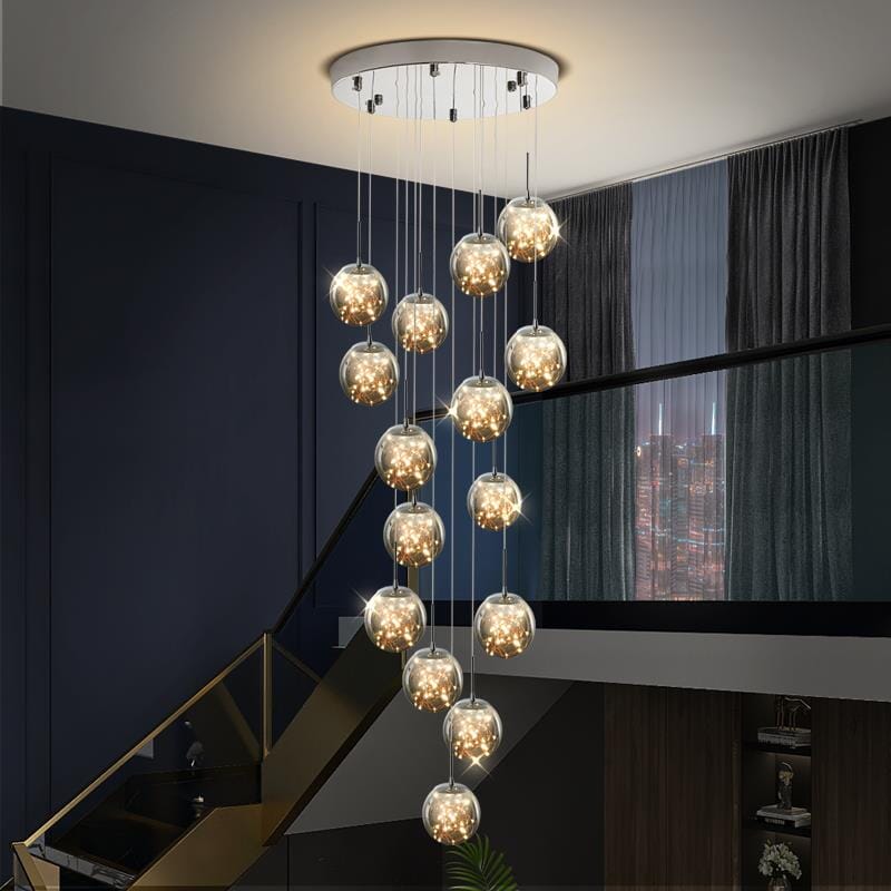 Glass Ball Chandelier
