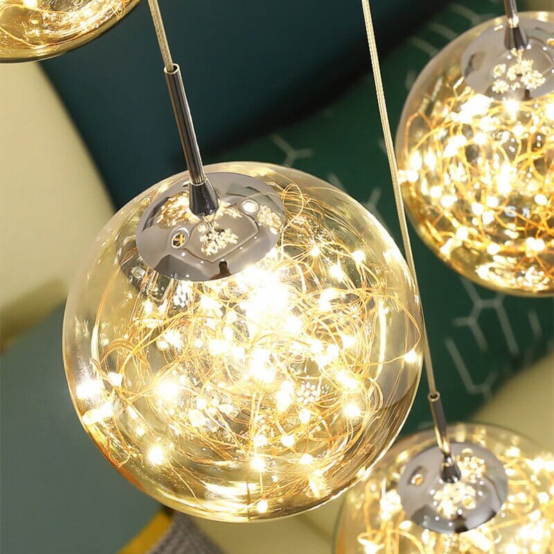 Glass Ball Chandelier
