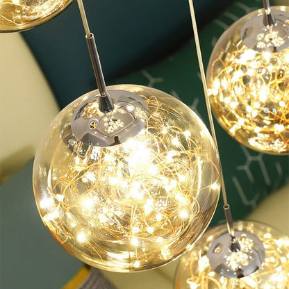 Glass Ball Chandelier