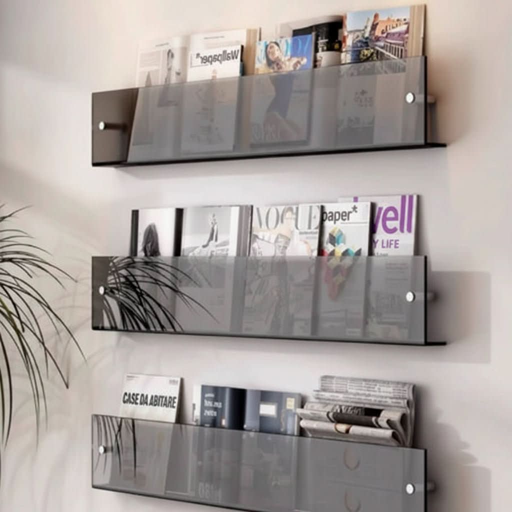 Minimalist Magazine Wall Mount Display Rack