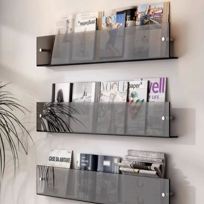 Minimalist Magazine Wall Mount Display Rack