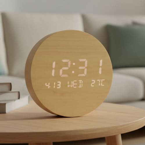 Stylish LED Wall Clock for Modern Scandinavian Interiors
