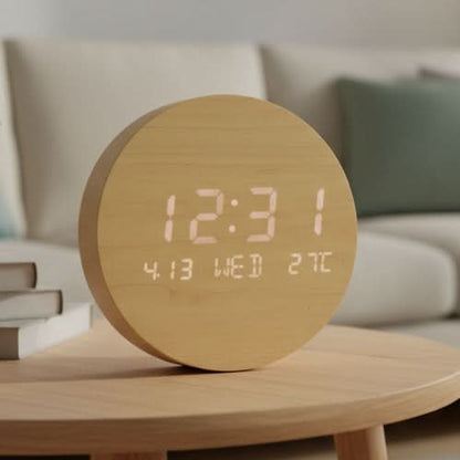 Stylish LED Wall Clock for Modern Scandinavian Interiors