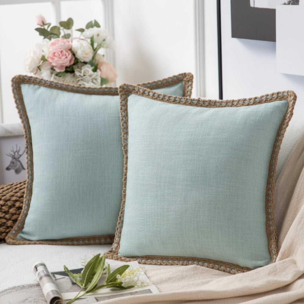 Elegant French-style decorative cushion with vibrant color design