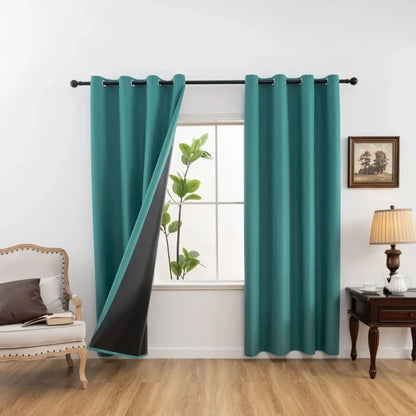 Modern 100% blackout curtains with thermal coated lining