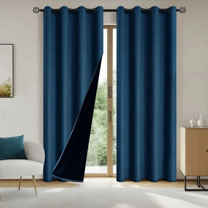 Modern 100% blackout curtains with thermal coated lining
