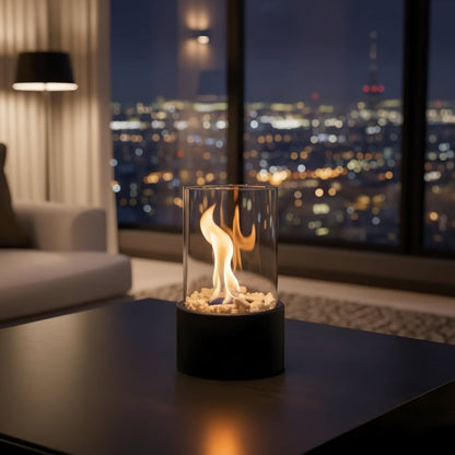 Smokeless tabletop fireplace for stylish indoor & outdoor use