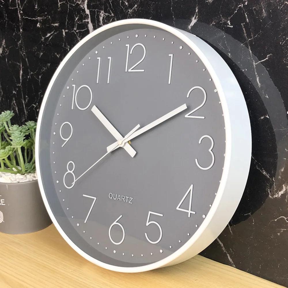 12-inch Silent, Non-Ticking Wall Clock for Modern Decor