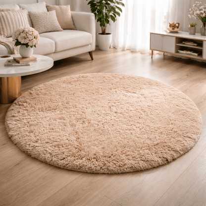 Ultra-Soft Round Plush Rug for Cozy Living Spaces