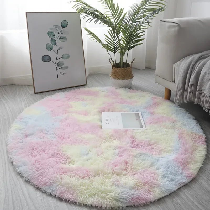 Ultra-Soft Round Plush Rug for Cozy Living Spaces
