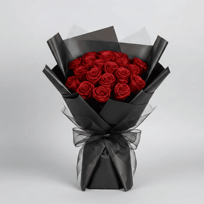 Eternal preserved rose in acrylic case for elegant romantic home décor and gifting