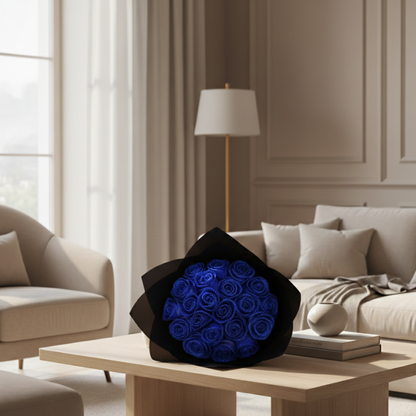 Eternal preserved rose in acrylic case for elegant romantic home décor and gifting