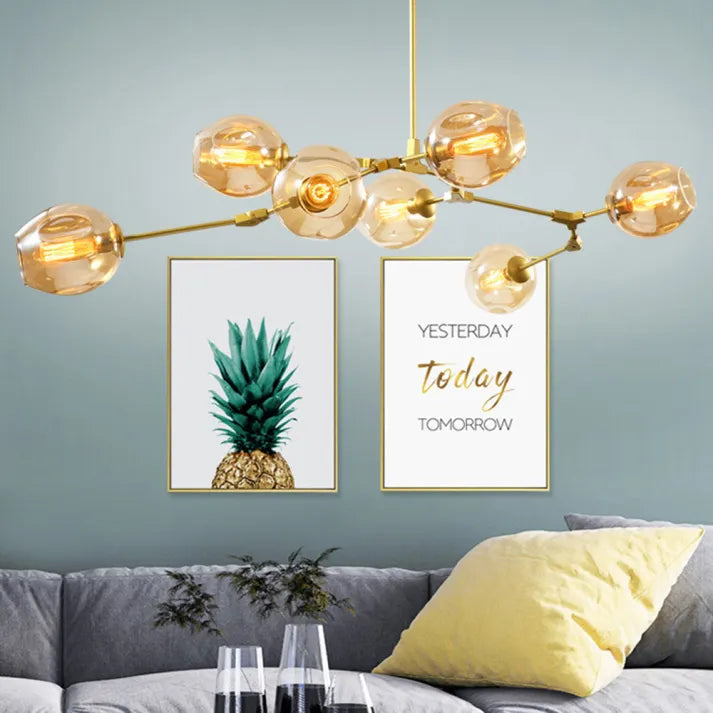 Sputnik Pendant Lamp with Glass Bubbles