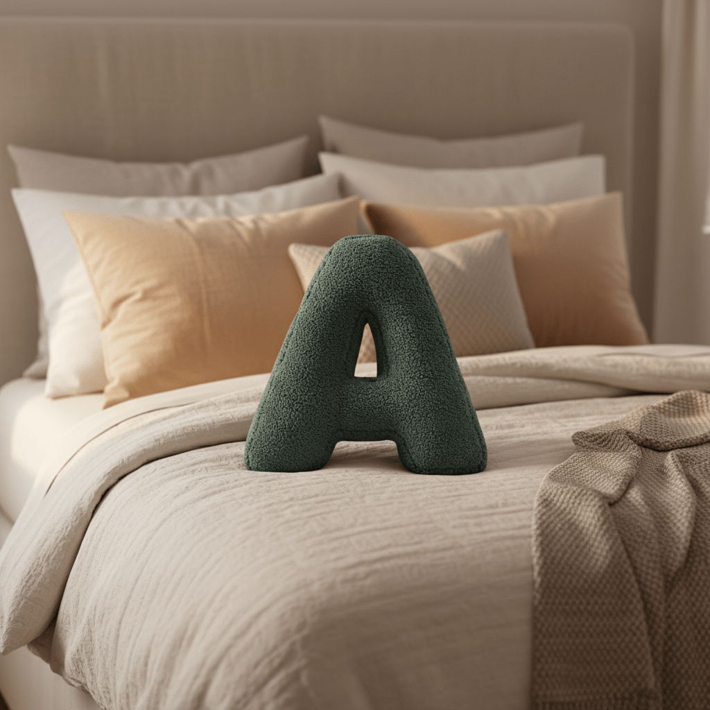 Velvet Letter Pillow for Personalized Home Accents