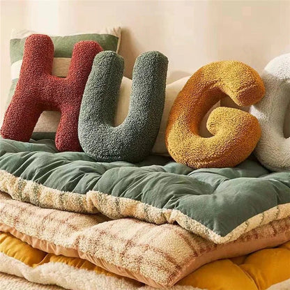 Velvet Letter Pillow for Personalized Home Accents