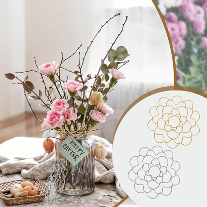 stainless steel flower arranging aid with flower grid