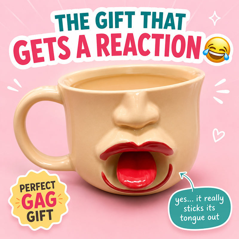 Playful 3D Tongue Ceramic Mug