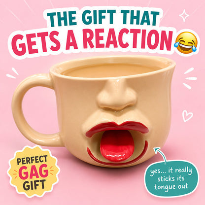 Playful 3D Tongue Ceramic Mug
