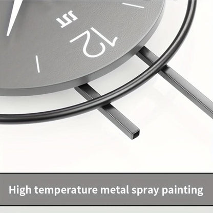 Silent Scandinavian Wall Clock with Minimalist Iron Frame Design