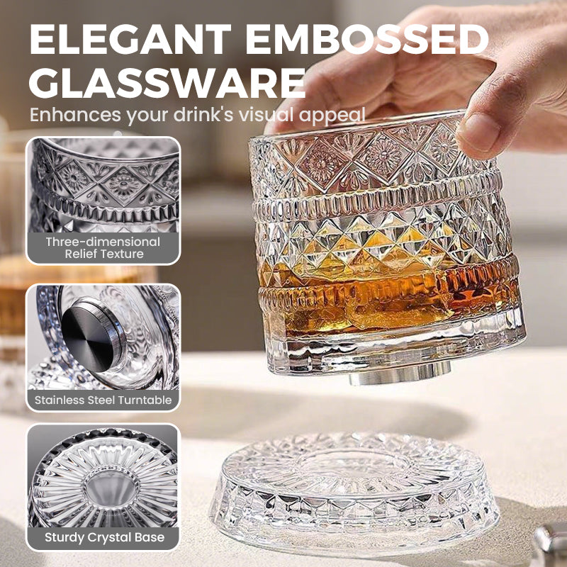 Rotating Whiskey Glass