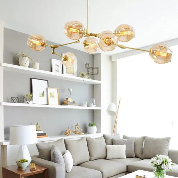 Sputnik Pendant Lamp with Glass Bubbles