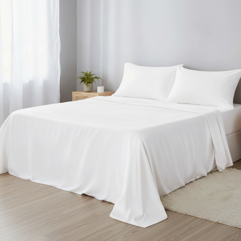 Bamboo Bed Sheet Set with Deep Pockets