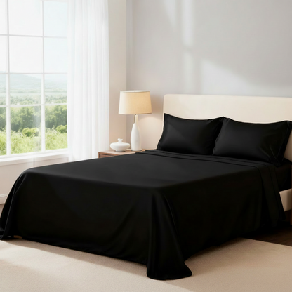 Bamboo Bed Sheet Set with Deep Pockets