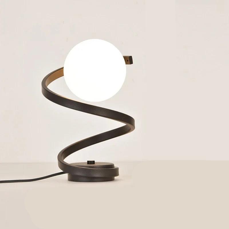 LuminaSpire Spiral LED Table Lamp for Cozy Corners
