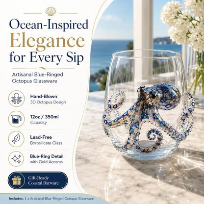 3D Ocean Animal Artisan Glassware Collection