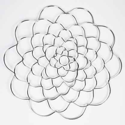 stainless steel flower arranging aid with flower grid