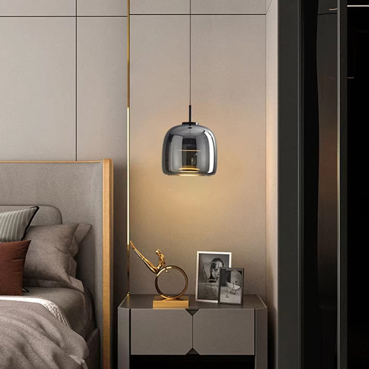 Noctra Black Glass Hanging Lamp