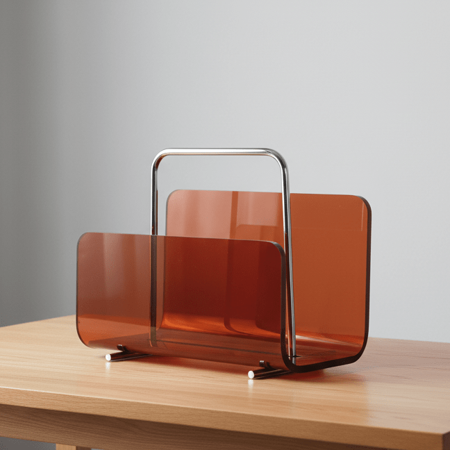 Acrylic Magazine Holder with Refined Silhouette