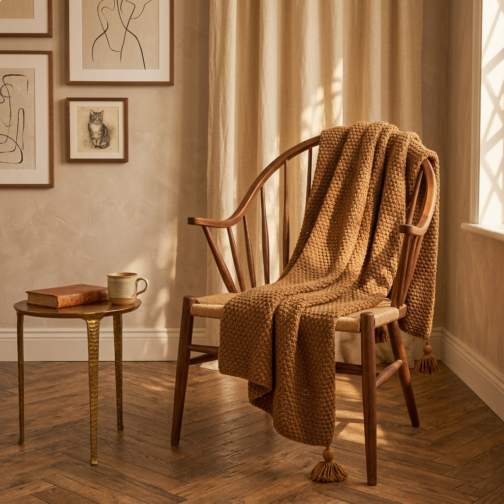 Nordic Chunky Blanket for Cozy Layered Ambiance